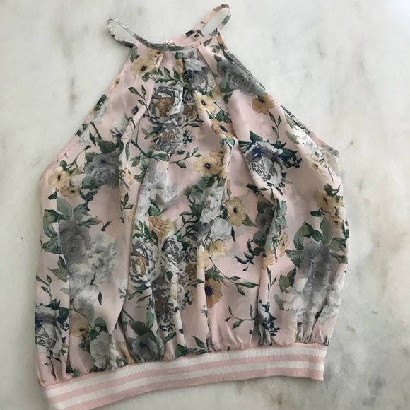 Draped Floral Top - Picture 2 of 4